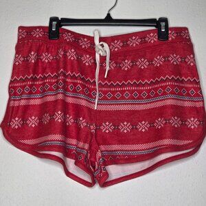 NWT PJ Salvage Women's "Snowflake Kisses" Short - Red